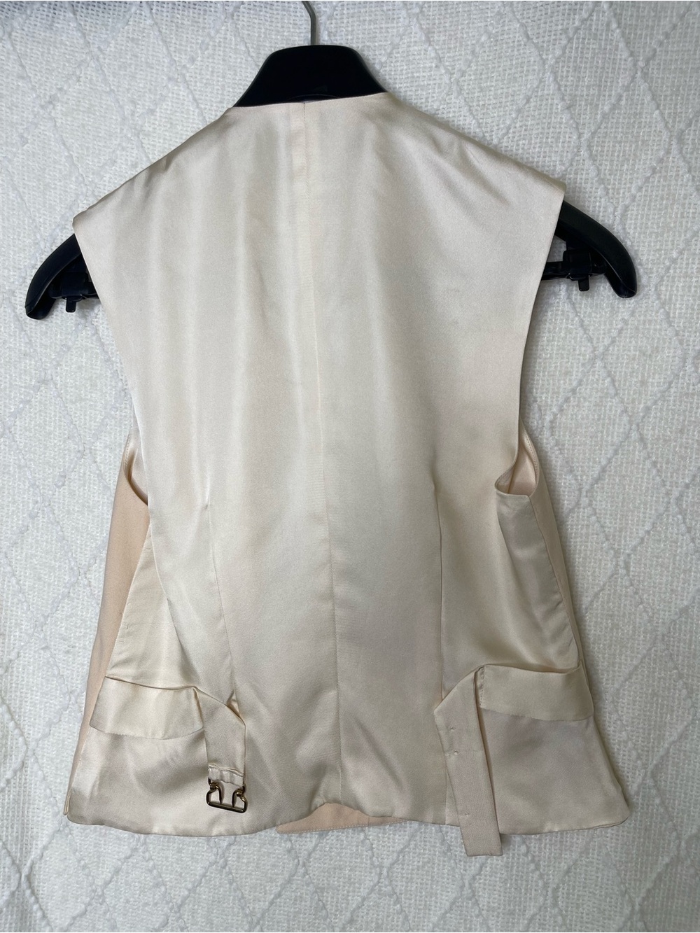 Ralph Lauren Purple Label Cream Silk Blend Jaiden Vest Top w/ Back Lapel – US 4 - Picture 11 of 13